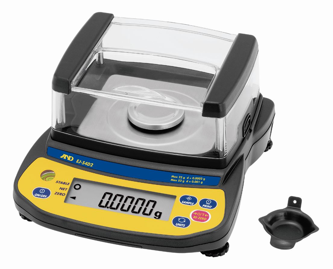 A&D EJ-54D2 Dual Range - 22g x 0.0002g / 52g x 0.001g Reloading Scale